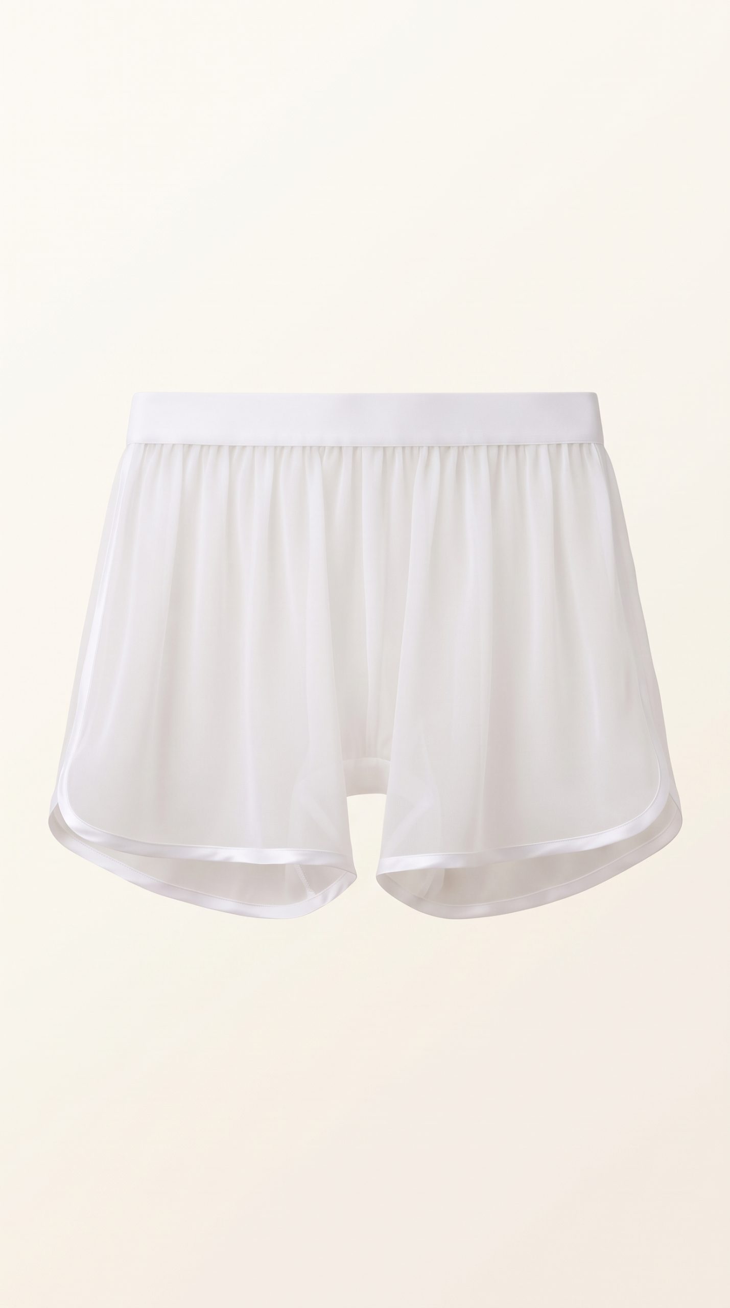 Scève blanc, lingerie en voile blanc transparent